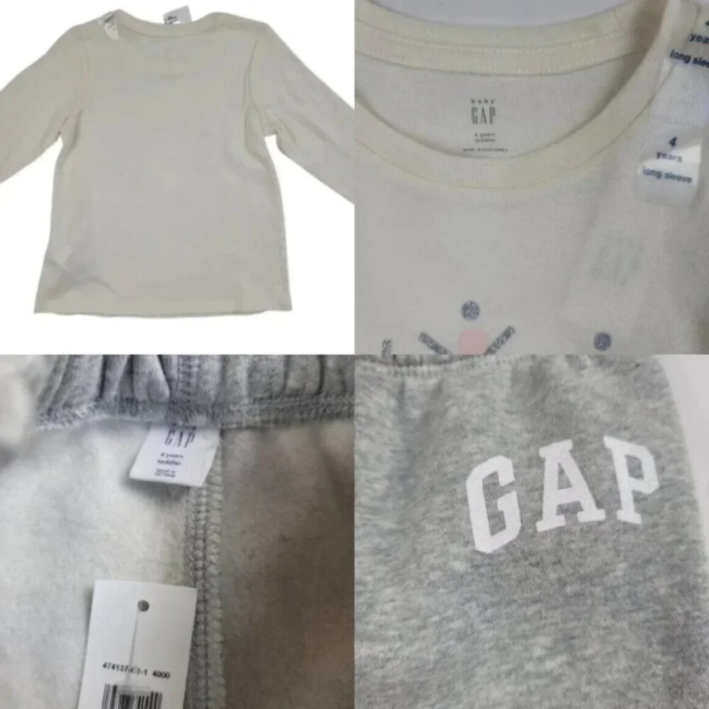 Girls 3T -4 Clothing Bundle NWT Gap, Nike, Spiritual Gangster, Denim Overall Set